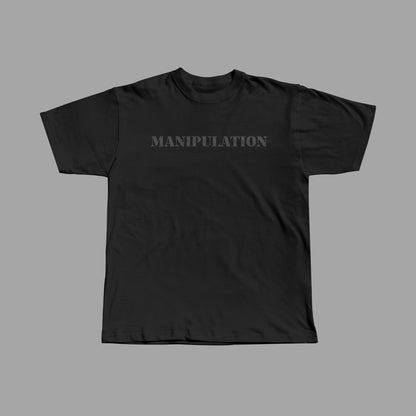 MANIPULATION OVERSIZED BLACK T-SHIRT