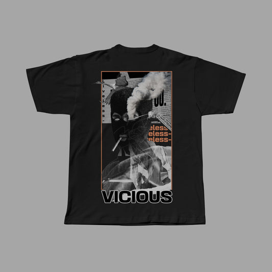 VICIOUS OVERSIZED BLACK T-SHIRT